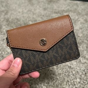 SOLD Michael Kors Kala SM Flap Key Card Case - Brown